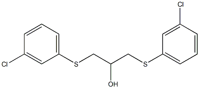 1,3-bis[(3-chlorophenyl)sulfanyl]-2-propanol Struktur