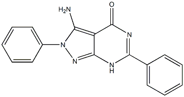 3-amino-2,6-diphenyl-4,7-dihydro-2H-pyrazolo[3,4-d]pyrimidin-4-one Struktur