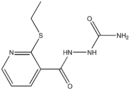 2-{[2-(ethylthio)-3-pyridyl]carbonyl}hydrazine-1-carboxamide Struktur