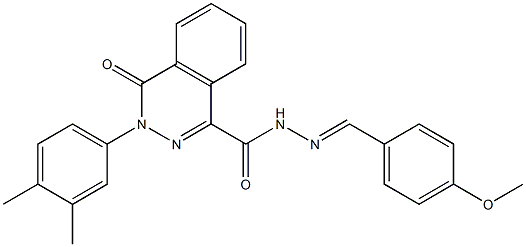 3-(3,4-dimethylphenyl)-N'-[(E)-(4-methoxyphenyl)methylidene]-4-oxo-3,4-dihydro-1-phthalazinecarbohydrazide Struktur