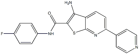 3-amino-N-(4-fluorophenyl)-6-(4-pyridinyl)thieno[2,3-b]pyridine-2-carboxamide Struktur