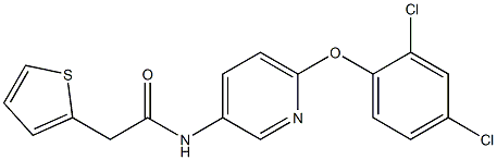 N1-[6-(2,4-dichlorophenoxy)-3-pyridyl]-2-(2-thienyl)acetamide Struktur