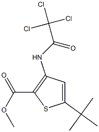 methyl 5-(tert-butyl)-3-[(2,2,2-trichloroacetyl)amino]thiophene-2-carboxylate Struktur