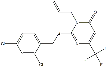 3-allyl-2-[(2,4-dichlorobenzyl)sulfanyl]-6-(trifluoromethyl)-4(3H)-pyrimidinone Struktur