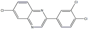 6-chloro-2-(3,4-dichlorophenyl)quinoxaline Struktur