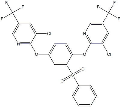 3-chloro-2-[4-{[3-chloro-5-(trifluoromethyl)-2-pyridinyl]oxy}-3-(phenylsulfonyl)phenoxy]-5-(trifluoromethyl)pyridine Struktur