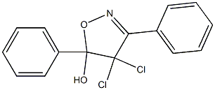 4,4-dichloro-3,5-diphenyl-4,5-dihydro-5-isoxazolol Struktur