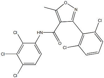 N4-(2,3,4-trichlorophenyl)-3-(2,6-dichlorophenyl)-5-methylisoxazole-4-carboxamide Struktur