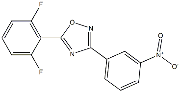 5-(2,6-difluorophenyl)-3-(3-nitrophenyl)-1,2,4-oxadiazole Struktur