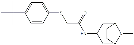 2-{[4-(tert-butyl)phenyl]thio}-N-(8-methyl-8-azabicyclo[3.2.1]oct-3-yl)acetamide Struktur