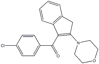 (4-chlorophenyl)(2-morpholino-1H-inden-3-yl)methanone Struktur