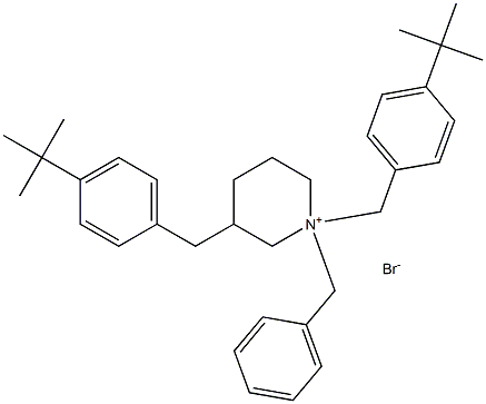 1-benzyl-1,3-bis[4-(tert-butyl)benzyl]piperidinium bromide Struktur