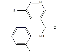 5-bromo-N-(2,4-difluorophenyl)nicotinamide Struktur