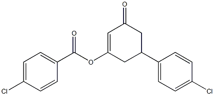 5-(4-chlorophenyl)-3-oxocyclohex-1-enyl 4-chlorobenzoate Struktur