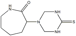 3-(4-thioxo-1,3,5-triazinan-1-yl)azepan-2-one Struktur