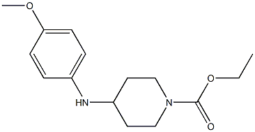 ethyl 4-(4-methoxyanilino)tetrahydro-1(2H)-pyridinecarboxylate Struktur