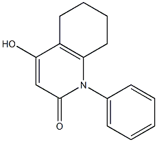 4-hydroxy-1-phenyl-1,2,5,6,7,8-hexahydroquinolin-2-one Struktur