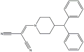 2-[(4-benzhydrylpiperidino)methylidene]malononitrile Struktur