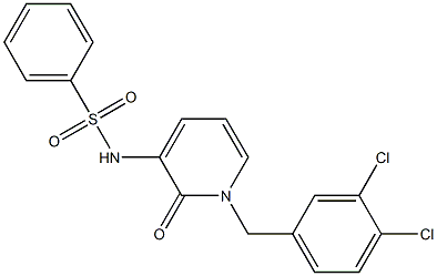 N-[1-(3,4-dichlorobenzyl)-2-oxo-1,2-dihydro-3-pyridinyl]benzenesulfonamide Struktur