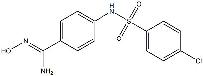 4-{[(4-chlorophenyl)sulfonyl]amino}-N'-hydroxybenzenecarboximidamide Struktur