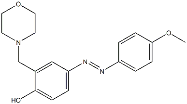 4-[2-(4-methoxyphenyl)diaz-1-enyl]-2-(morpholinomethyl)phenol Struktur