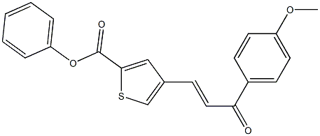 4-[(E)-3-(4-methoxyphenyl)-3-oxo-1-propenyl]phenyl 2-thiophenecarboxylate Struktur