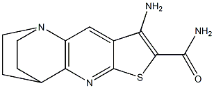 5-amino-7-thia-1,9-diazatetracyclo[9.2.2.0~2,10~.0~4,8~]pentadeca-2(10),3,5,8-tetraene-6-carboxamide Struktur