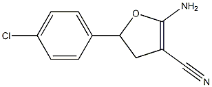 2-amino-5-(4-chlorophenyl)-4,5-dihydrofuran-3-carbonitrile Struktur