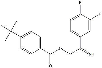 4-({[4-(tert-butyl)benzoyl]oxy}ethanimidoyl)-1,2-difluorobenzene Struktur