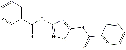 5-(benzoylthio)-1,2,4-thiadiazol-3-yl benzene-1-carbothioate Struktur