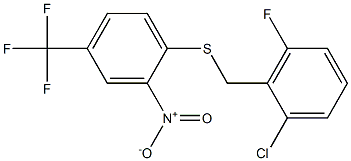 1-chloro-3-fluoro-2-({[2-nitro-4-(trifluoromethyl)phenyl]thio}methyl)benzene Struktur