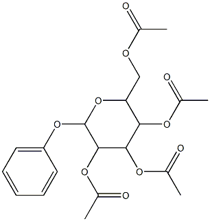 3,5-di(acetyloxy)-2-[(acetyloxy)methyl]-6-phenoxytetrahydro-2H-pyran-4-yl acetate Struktur