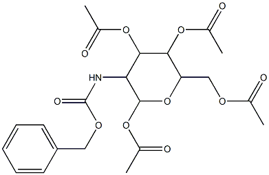 2,5-di(acetyloxy)-6-[(acetyloxy)methyl]-3-{[(benzyloxy)carbonyl]amino}tetrahydro-2H-pyran-4-yl acetate Struktur