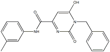 1-benzyl-6-hydroxy-N-(3-methylphenyl)-2-oxo-1,2-dihydro-4-pyrimidinecarboxamide Struktur