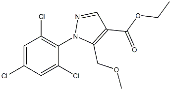 ethyl 5-(methoxymethyl)-1-(2,4,6-trichlorophenyl)-1H-pyrazole-4-carboxylate Struktur