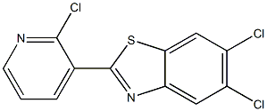 5,6-dichloro-2-(2-chloro-3-pyridinyl)-1,3-benzothiazole Struktur