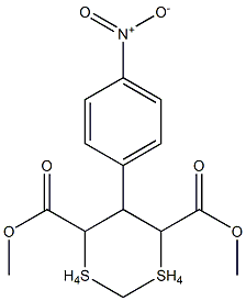 dimethyl 5-(4-nitrophenyl)-1,1,3,3-tetraoxo-1lambda~6~,3lambda~6~-dithiane-4,6-dicarboxylate Struktur