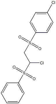 {1-chloro-2-[(4-chlorophenyl)sulfonyl]ethyl}(dioxo)phenyl-lambda~6~-sulfane Struktur