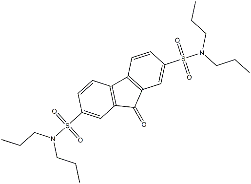 N2,N2,N7,N7-tetrapropyl-9-oxo-9H-fluorene-2,7-disulfonamide Struktur