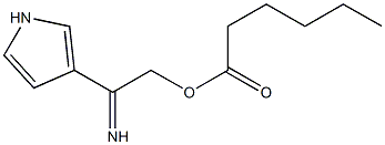 3-[(hexanoyloxy)ethanimidoyl]-1H-pyrrole Struktur