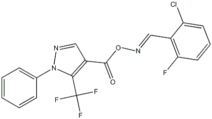 4-[({[(2-chloro-6-fluorophenyl)methylene]amino}oxy)carbonyl]-1-phenyl-5-(trifluoromethyl)-1H-pyrazole Struktur