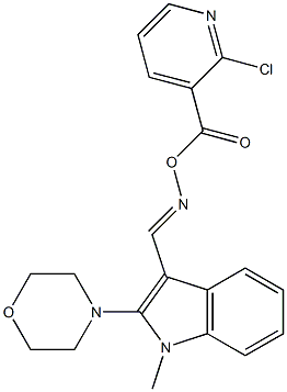 3-[({[(2-chloro-3-pyridinyl)carbonyl]oxy}imino)methyl]-1-methyl-2-morpholino-1H-indole Struktur