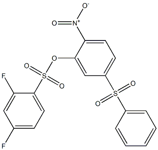 2-nitro-5-(phenylsulfonyl)phenyl 2,4-difluorobenzene-1-sulfonate Struktur