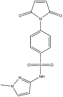 4-(2,5-dioxo-2,5-dihydro-1H-pyrrol-1-yl)-N-(1-methyl-1H-pyrazol-3-yl)benzenesulfonamide Struktur