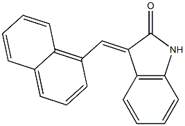 3-(1-naphthylmethylidene)indolin-2-one Struktur