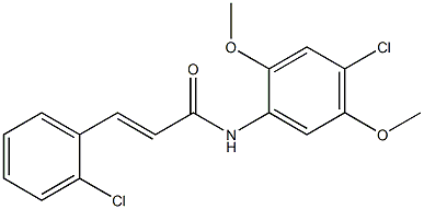 N1-(4-chloro-2,5-dimethoxyphenyl)-3-(2-chlorophenyl)acrylamide Struktur