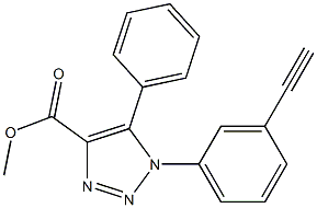 methyl 1-(3-eth-1-ynylphenyl)-5-phenyl-1H-1,2,3-triazole-4-carboxylate Struktur