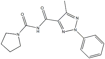 N4-tetrahydro-1H-pyrrol-1-ylcarbonyl-5-methyl-2-phenyl-2H-1,2,3-triazole-4-carboxamide Struktur