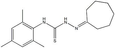 N1-mesityl-2-cycloheptylidenhydrazine-1-carbothioamide Struktur