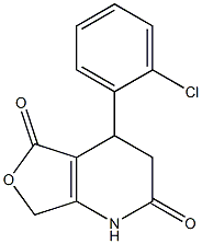 4-(2-chlorophenyl)-4,7-dihydrofuro[3,4-b]pyridine-2,5(1H,3H)-dione Struktur